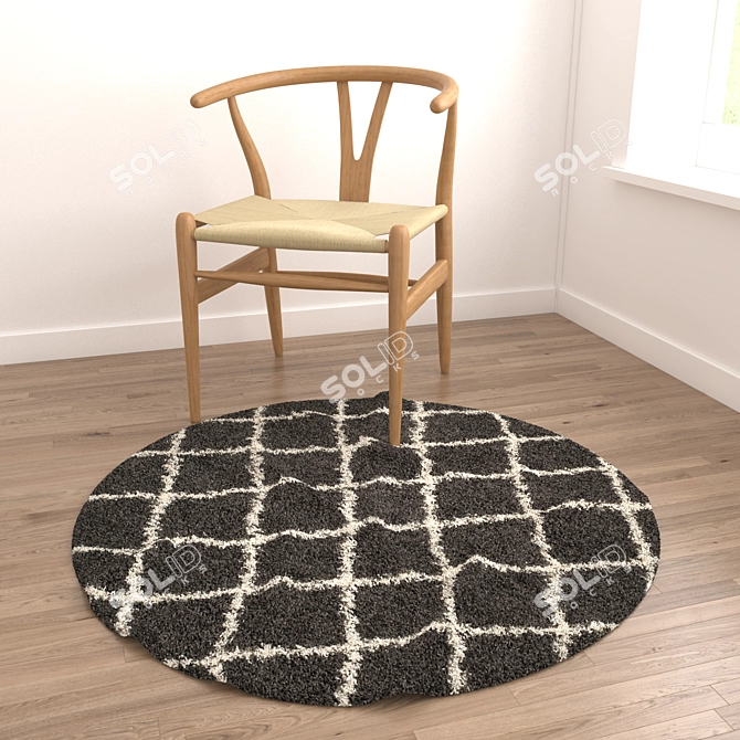 6-Piece Round Rugs Set 3D model image 6