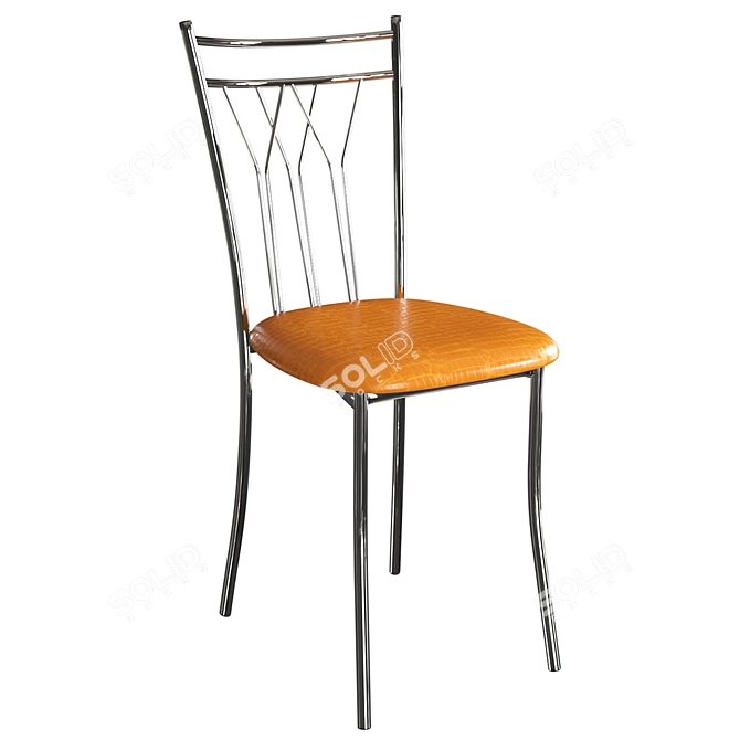 Premier OM: Stylish Metal Frame Chair with Soft Cushion 3D model image 2