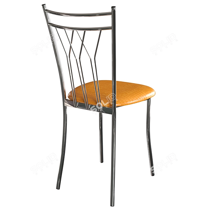 Premier OM: Stylish Metal Frame Chair with Soft Cushion 3D model image 3