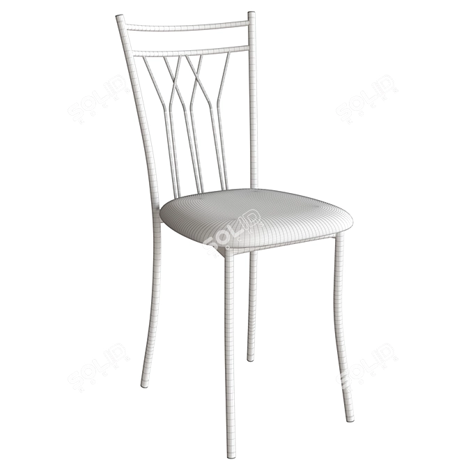 Premier OM: Stylish Metal Frame Chair with Soft Cushion 3D model image 5