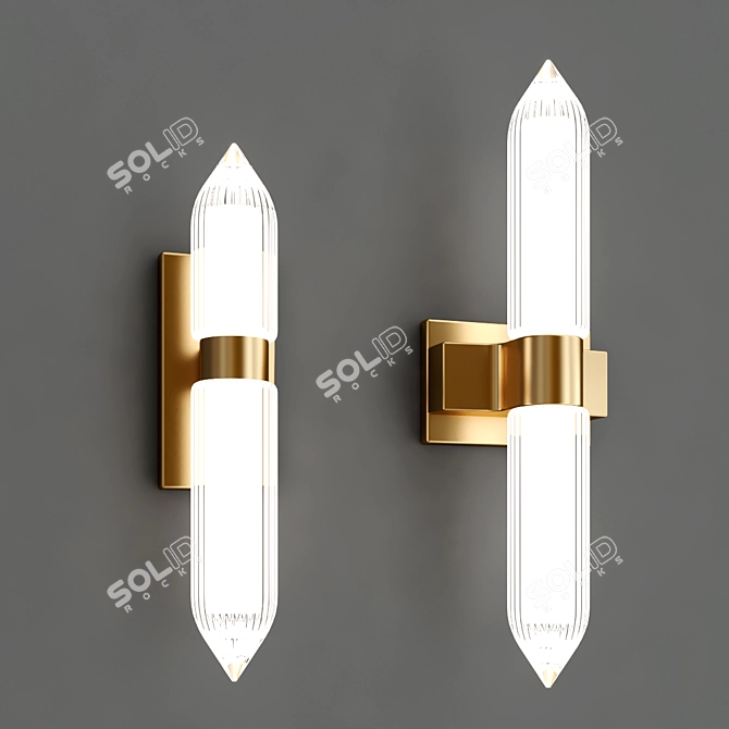 Modern Langston LED Wall Sconce 3D model image 3