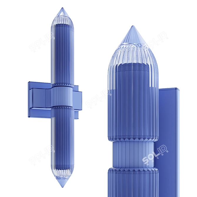 Modern Langston LED Wall Sconce 3D model image 4