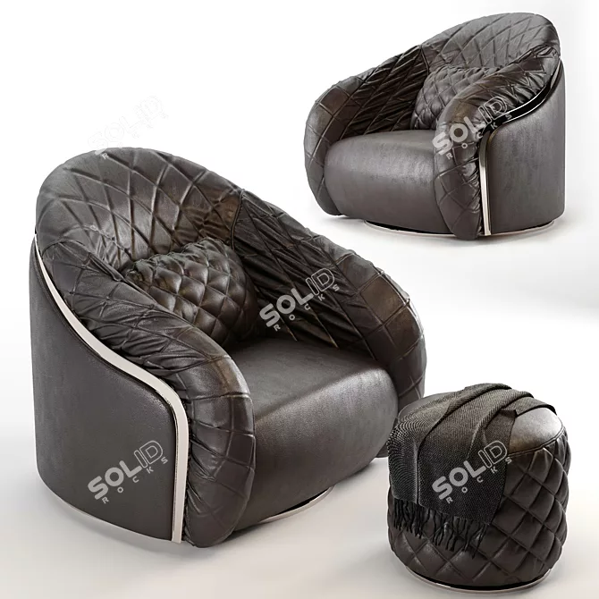 Cantori Portofino Armchair: Elegant and Versatile 3D model image 3