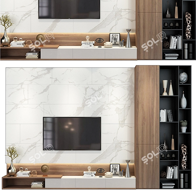 Sleek TV Stand: Modern Design 3D model image 1