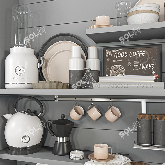 Essential Kitchen Tools 3D model image 5