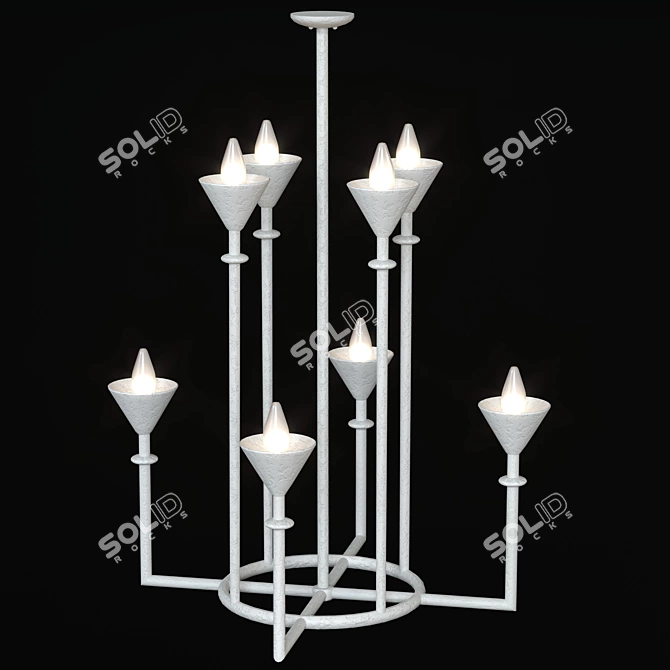 Elegant Vincennes Primo Chandelier 3D model image 1