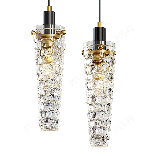 Elegant Zelma Pendant Light 3D model image 1