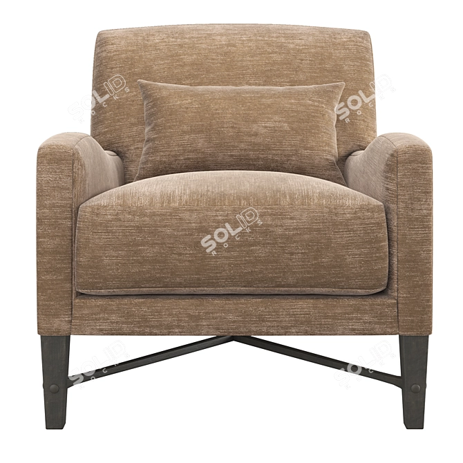 Elegant Dalida Lounge Chair: The Perfect Blend of Style and Comfort 3D model image 2