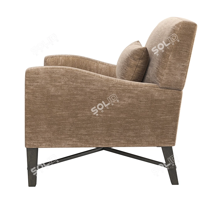 Elegant Dalida Lounge Chair: The Perfect Blend of Style and Comfort 3D model image 4