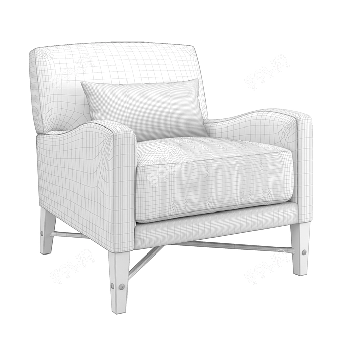 Elegant Dalida Lounge Chair: The Perfect Blend of Style and Comfort 3D model image 6