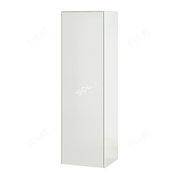 White Tulip Hanging Wardrobe with Glass Shelves 3D model image 3