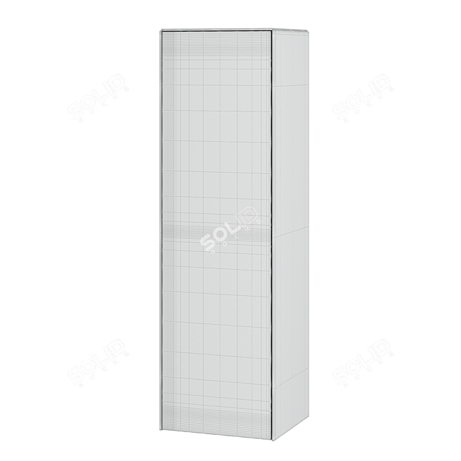 White Tulip Hanging Wardrobe with Glass Shelves 3D model image 5