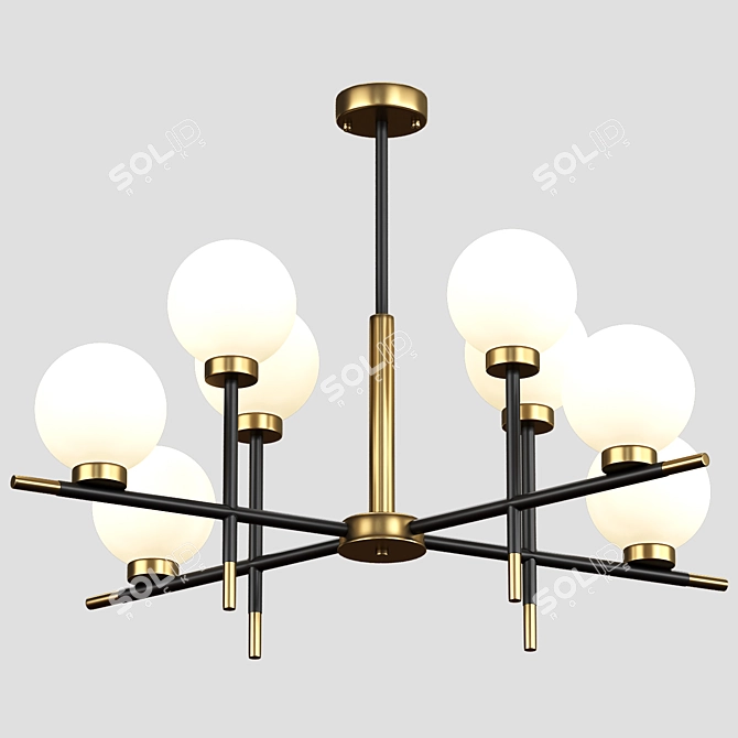 Nordic Luxury Pendant Light 3D model image 2