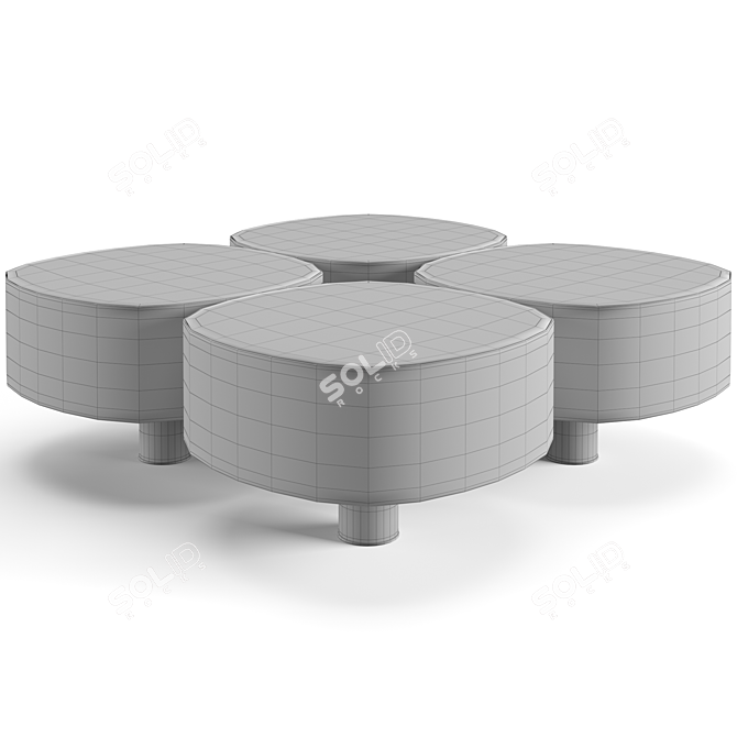 Luxury Fendi Casa Coffee Tables 3D model image 4