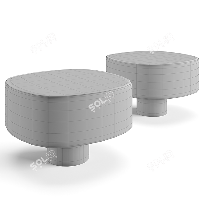 Luxury Fendi Casa Coffee Tables 3D model image 10