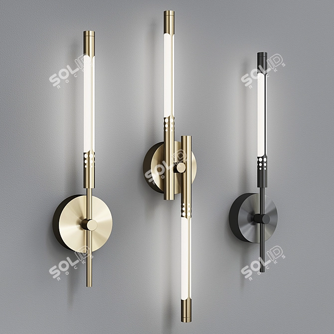 Sleek Vala Wall Lamp 3D model image 2