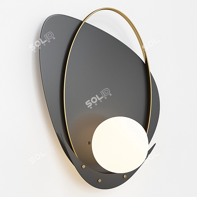 Sleek Clam Flat Modern Lamp 3D model image 2