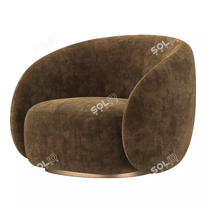 Elegance Meets Comfort: Brice Swivel Armchair 3D model image 1