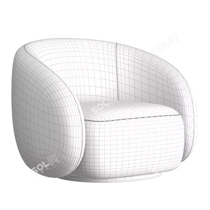 Elegance Meets Comfort: Brice Swivel Armchair 3D model image 4