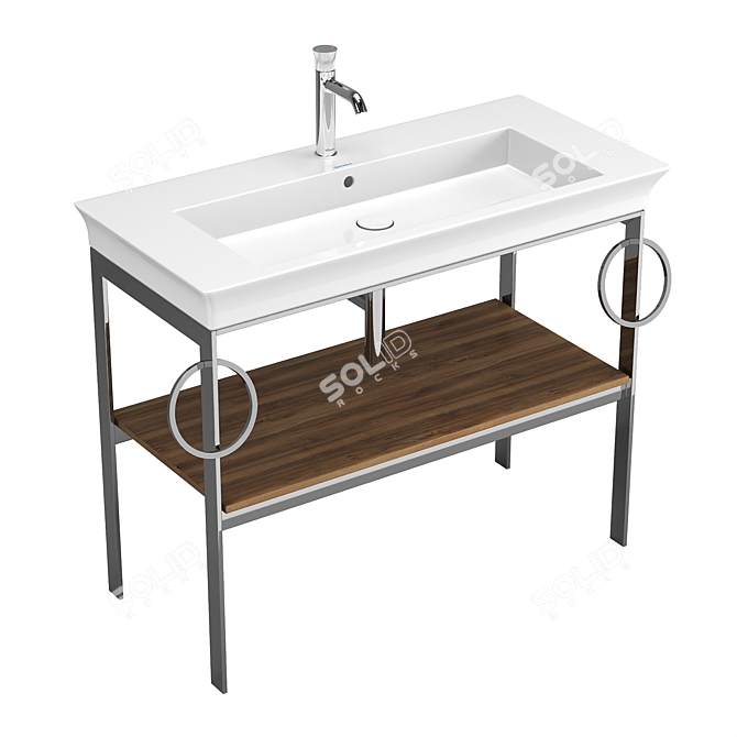 DURAVIT White Tulip Metal Console - WT4547B 3D model image 5