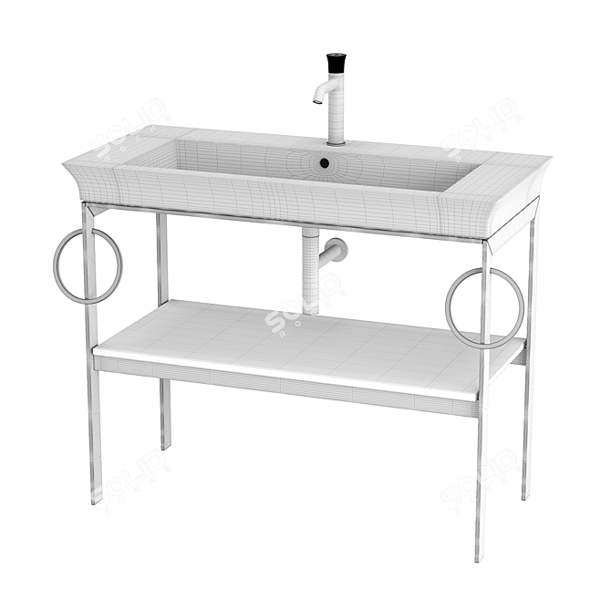 DURAVIT White Tulip Metal Console - WT4547B 3D model image 9