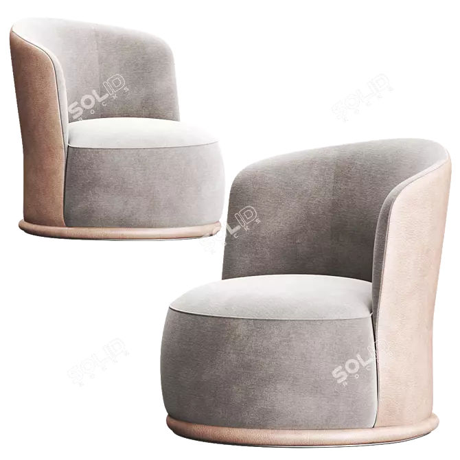 BLUES Easy Chair: Turri Deluxe Comfort 3D model image 4