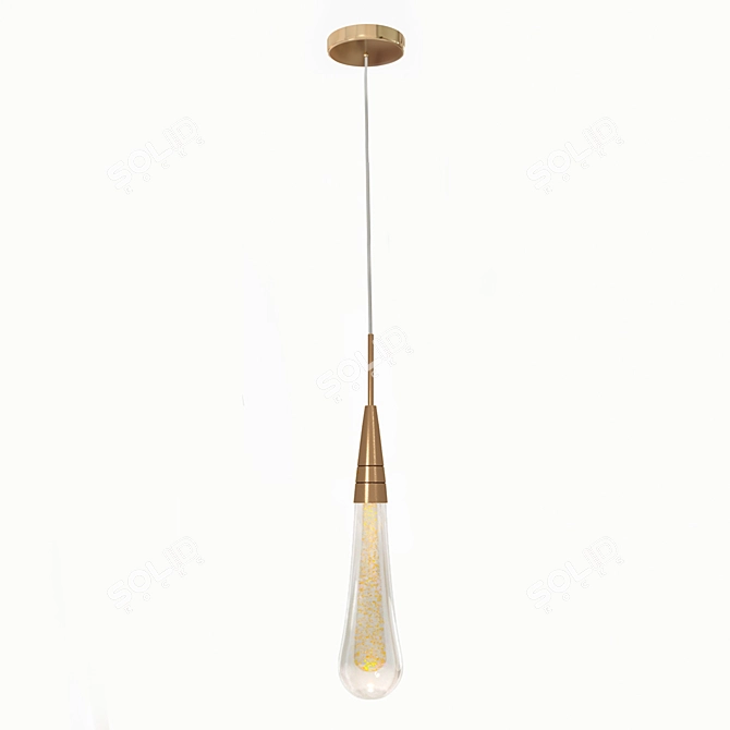 Elegant Crystal Pendant Lamp 3D model image 1