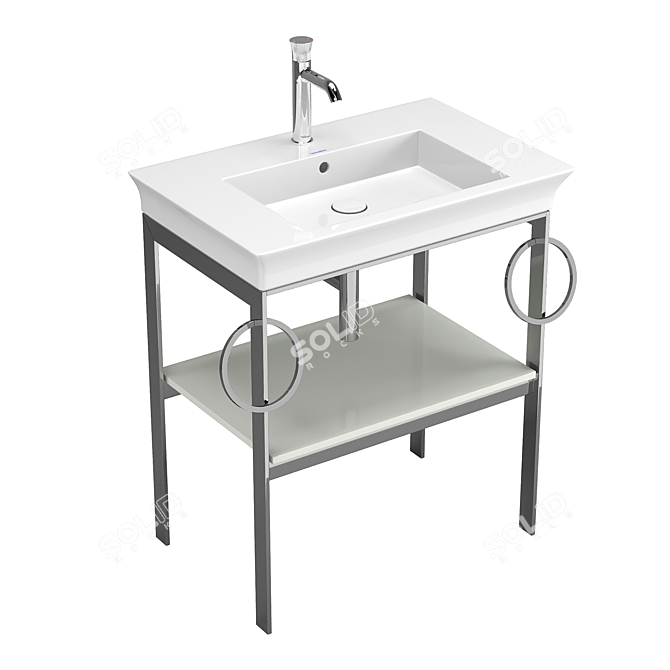 DURAVIT White Tulip Metal Floor Console 3D model image 7