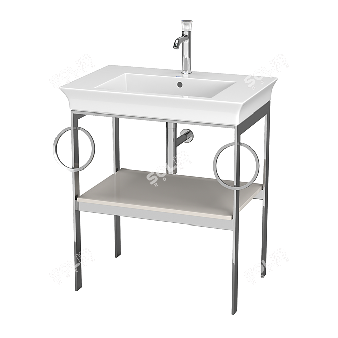 DURAVIT White Tulip Metal Floor Console 3D model image 8