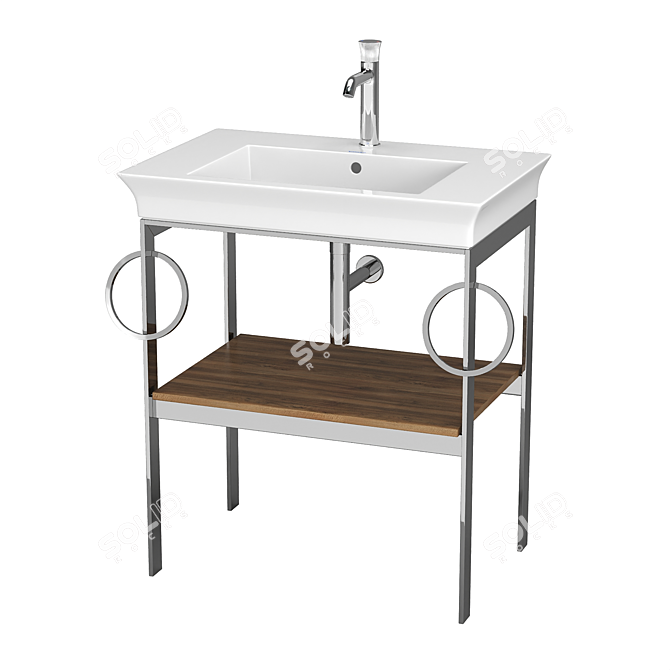 DURAVIT White Tulip Metal Floor Console 3D model image 9