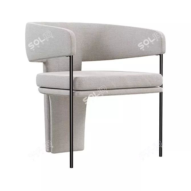 Elegant Palazzo Dining Chair - Stylish and Comfortable 3D model image 1
