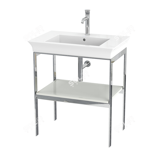 DURAVIT White Tulip Metal Floor Console 3D model image 3