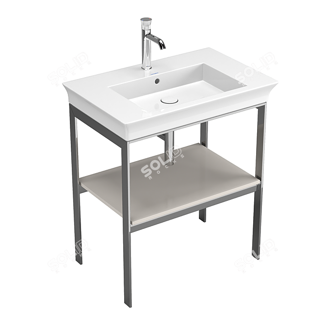 DURAVIT White Tulip Metal Floor Console 3D model image 7