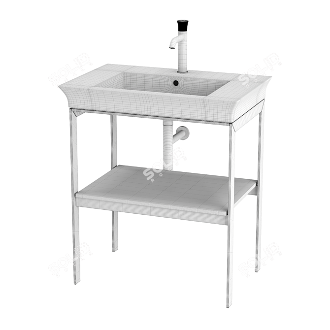 DURAVIT White Tulip Metal Floor Console 3D model image 10