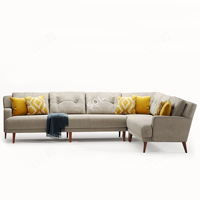 Contemporary Brompton Sofa: Elegant Upholstery 3D model image 5