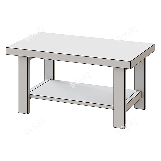 Elegant Reed Coffee Table 3D model image 2