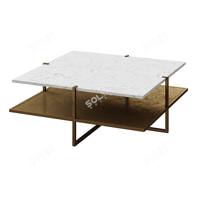 Luxury Marble Coffee Table 3D model image 1