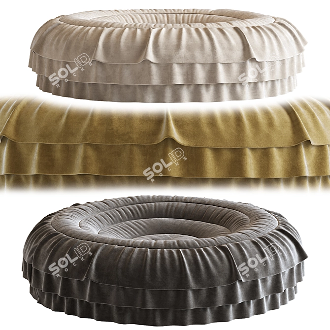 Versatile Pouf N17: Stylish, Functional, & Comfy! 3D model image 1