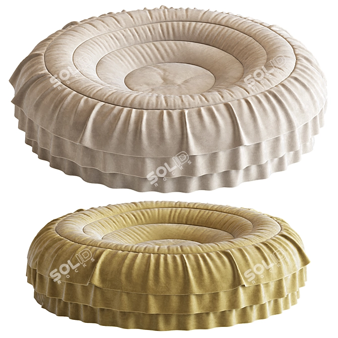 Versatile Pouf N17: Stylish, Functional, & Comfy! 3D model image 6