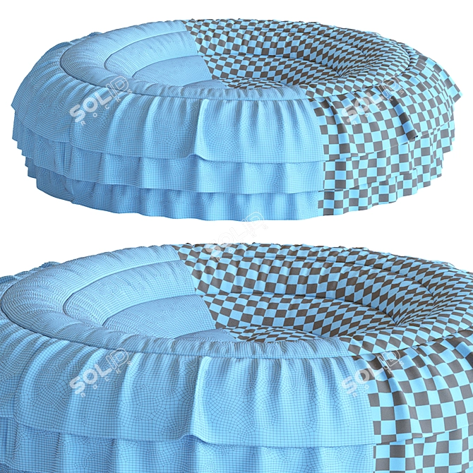 Versatile Pouf N17: Stylish, Functional, & Comfy! 3D model image 7