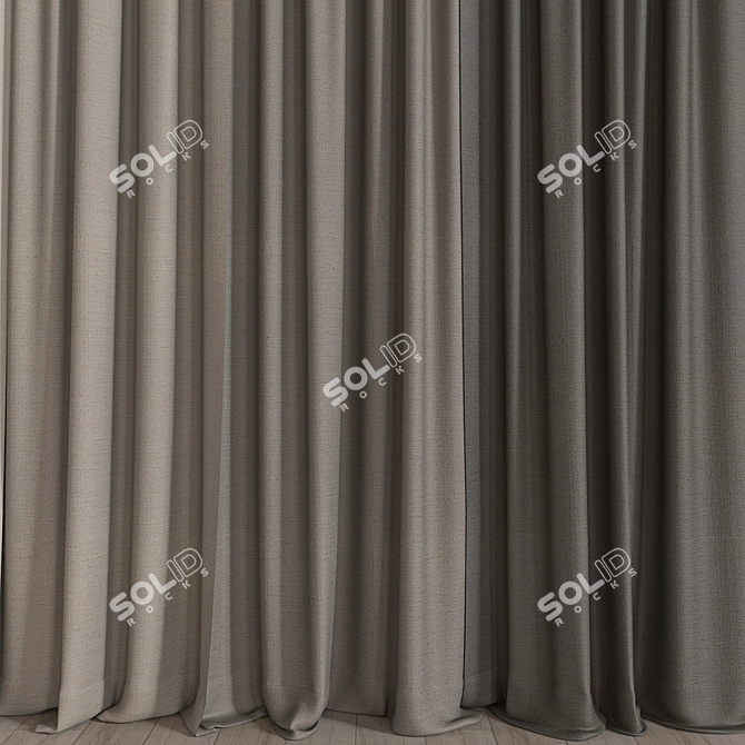 Elegant Curtain Design 3D model image 2