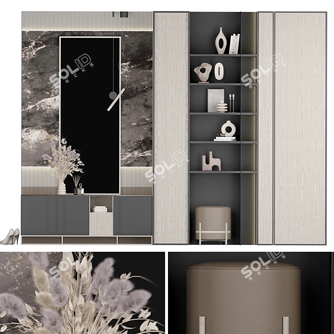 Modern Hallway Set: Sleek & Stylish 3D model image 2