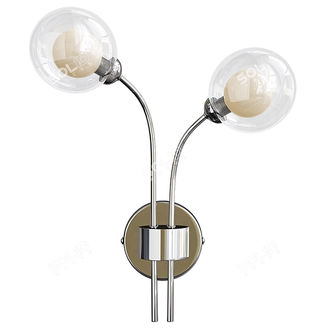 Sleek Dualita Wall Sconce 3D model image 1