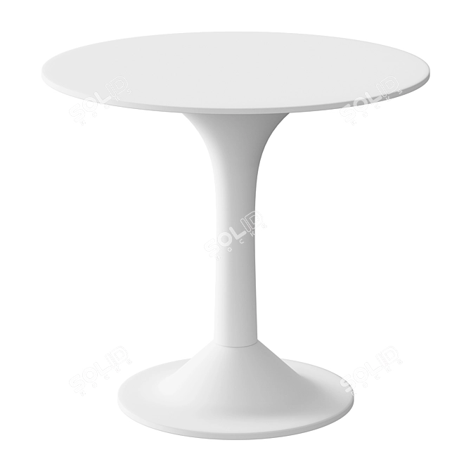 Modern White Dining Table 3D model image 1