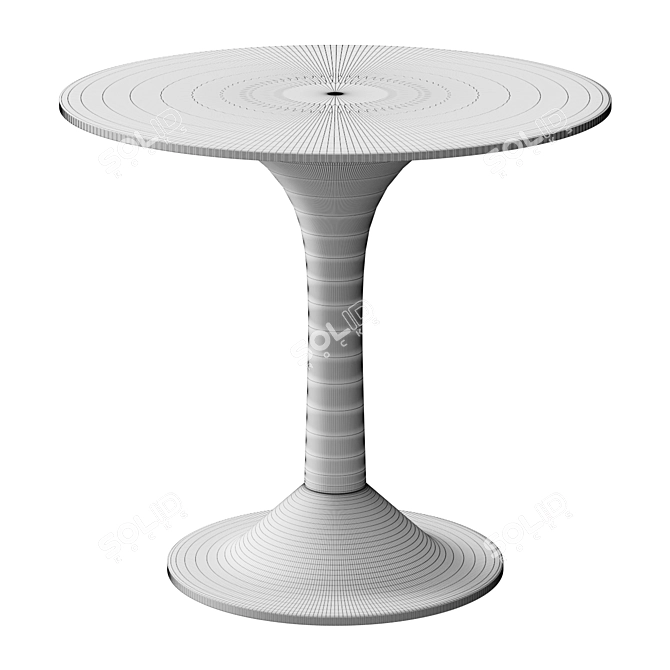 Modern White Dining Table 3D model image 2