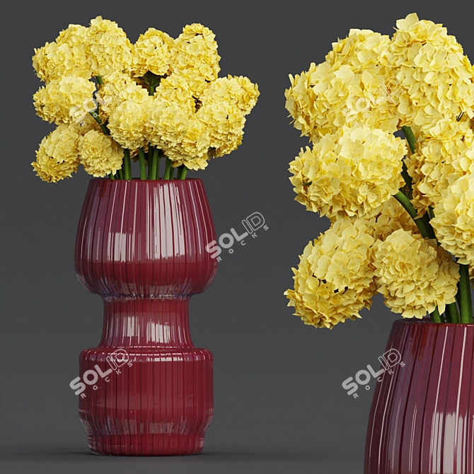 Elegant Hydrangea Bouquet: Vol 82 3D model image 1