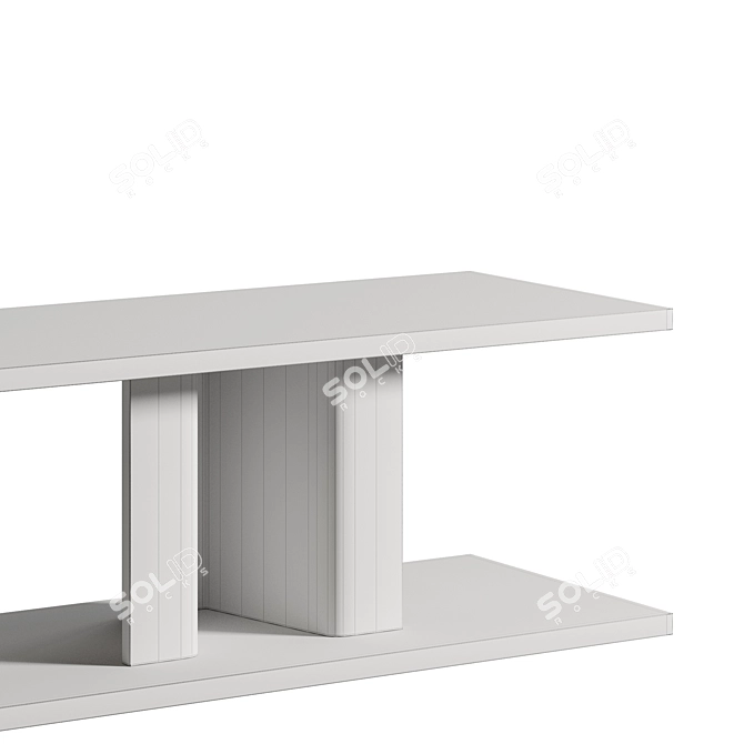 Oak Bit Side Table: Elegant and Strong 3D model image 4