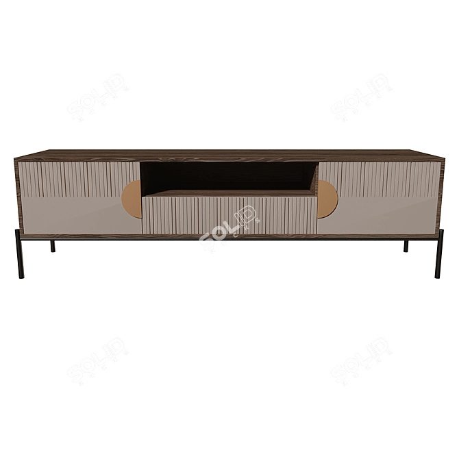Bergamo TV Stand: Stylish and Functional 3D model image 2