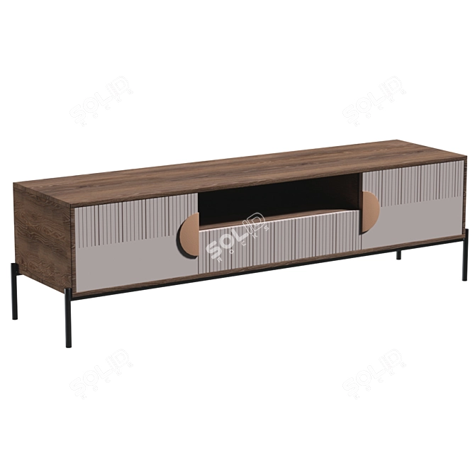 Bergamo TV Stand: Stylish and Functional 3D model image 3