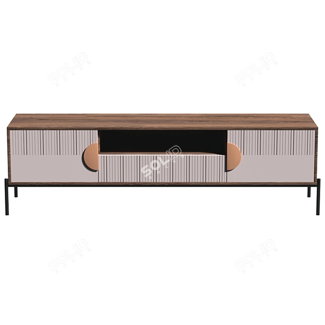 Bergamo TV Stand: Stylish and Functional 3D model image 4